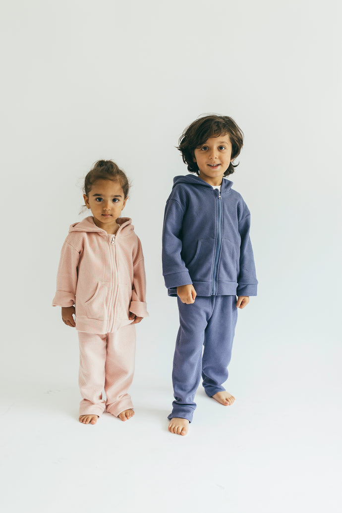 Zip Up Hoodie Waffle Set